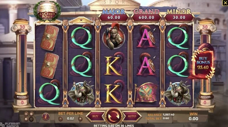 Ancient Rome Deluxe AI - igranje z zmagovalno linijo
