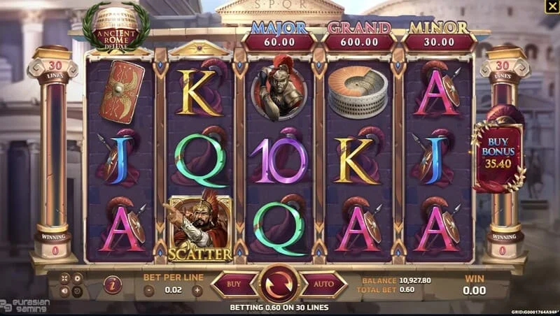 Ancient Rome Deluxe AI - Scatter in Free Spins